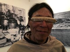 03C Lamech Kadloo Wearing Traditional Sunglasses In Pond Inlet Mittimatalik Baffin Island Nunavut Canada For Floe Edge Adventure