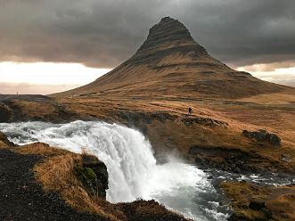 Kirkjufell mountain and waterfall