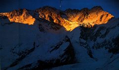 01B Nepal Himalaya Shirahata - Kangchenjunga Southwest Face At Sunset From Yalung Glacier There are 23 pages with 15 photos of the Kangchenjunga region - two double-page photos of Kangchenjunga's Northwest face and one double-page of the Southwest&hellip;